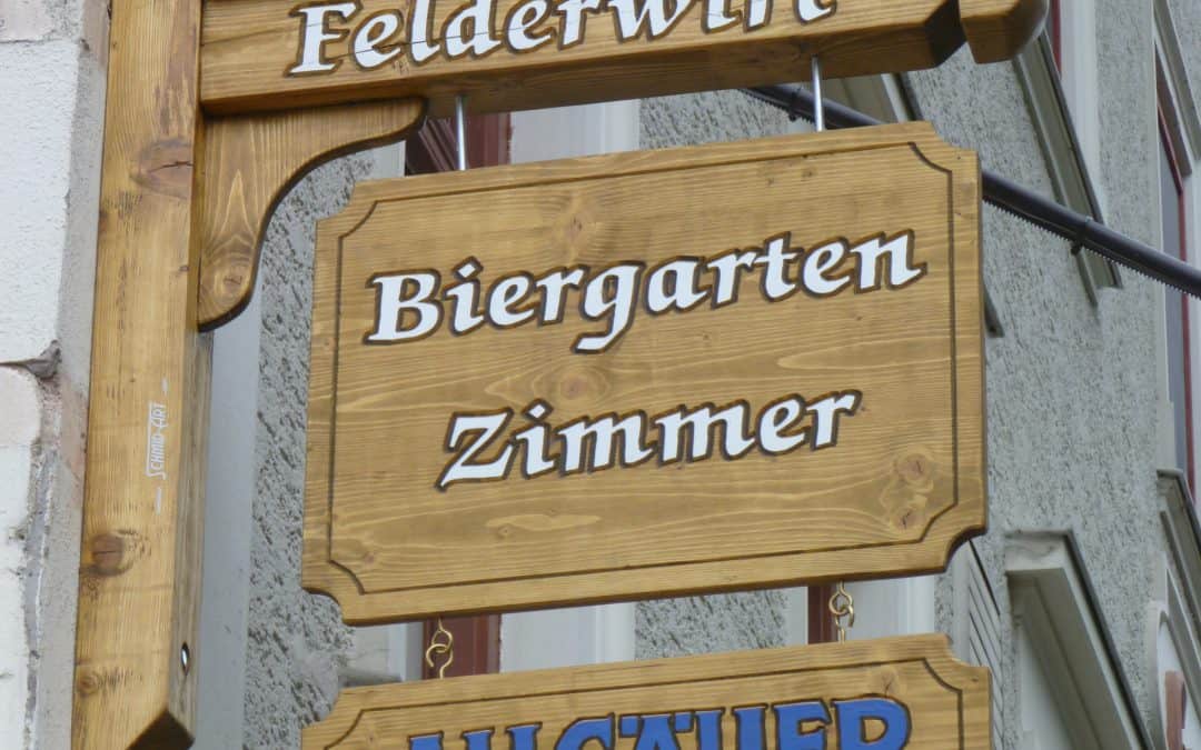 Ausleger Schaukasten Balken Stopper Holzschilder