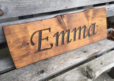 Emma, Namenschild, Hausschild rustikal