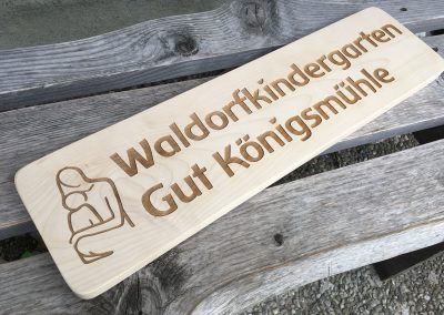 Waldorf Kindergarten Holzschild