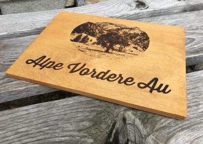 Alpe Vordere Au - Lasergravur