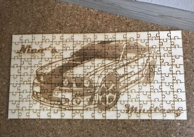 Holzpuzzle Mustang