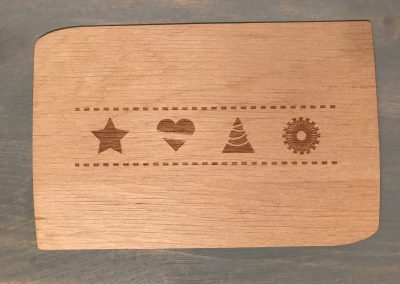 Holzpostkarte "WeihnachtSymbole"