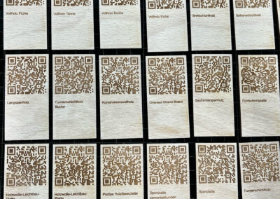 QR-Codes Holzcodes Lasergravur
